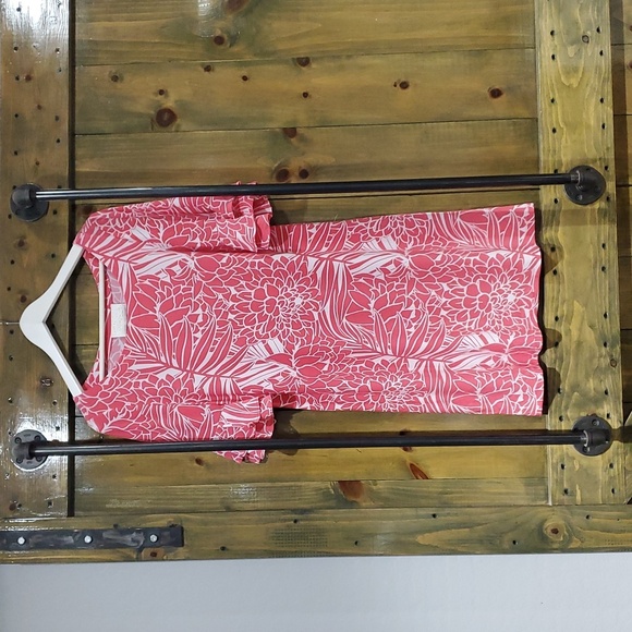 PAPPAGALLO WHITE PINK FLORAL DRESS STRETCH SIZE SMALL - Picture 1 of 7